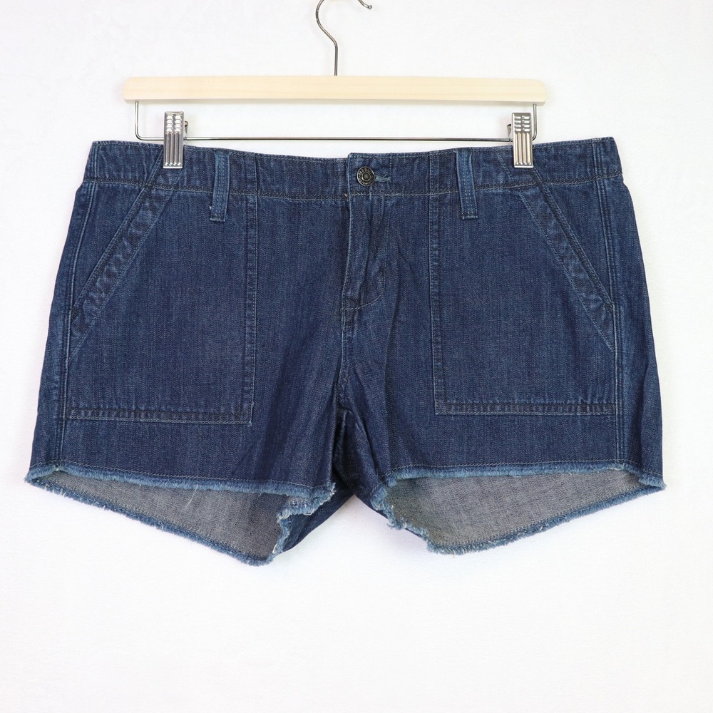 OLD NAVY Dark Blue The Diva Raw Hem Denim Shorts 10